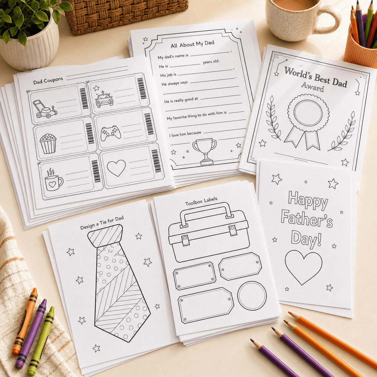 Dad Coupon & Fill-In Keepsake Kit product photo